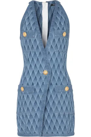 Balmain Mujer, Vestidos, Azul, Talla: S
