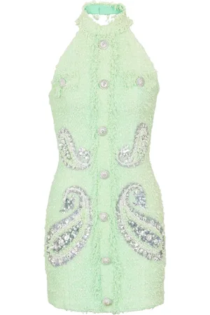 Balmain Mujer, Vestidos, Verde, Talla: 2XS