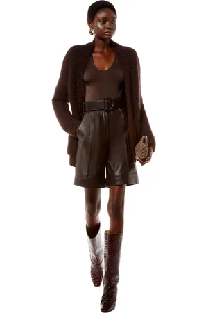 MVP Wardrobe Mujer, Pantalones cortos, Marrón, Talla: L