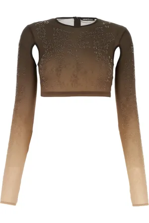 ANDREA ADAMO Mujer, Camisetas, Marrón, Talla: S