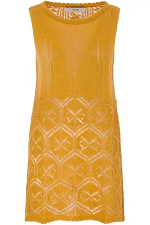 AKEP Mujer, Camisetas, Amarillo, Talla: S