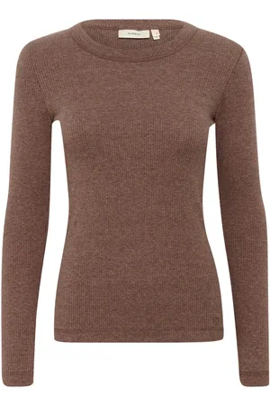 INWEAR Mujer, Camisetas, Marrón, Talla: XS