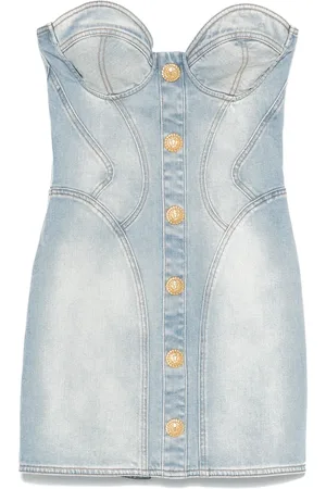 Balmain Mujer, Vestidos, Azul, Talla: S