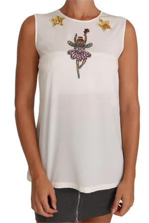 Dolce & Gabbana Mujer, Camisetas, Blanco, Talla: L