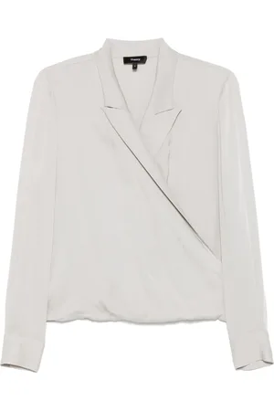 THEORY Mujer, Blusas y Camisas, Gris, Talla: M
