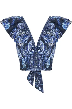 Camilla Mujer, Camisetas, Azul, Talla: M