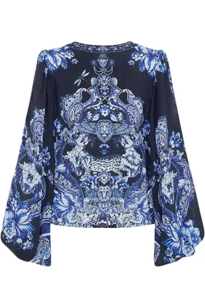 Camilla Mujer, Blusas y Camisas, Azul, Talla: M