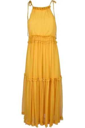 WEILI ZHENG Mujer, Vestidos, Amarillo, Talla: S