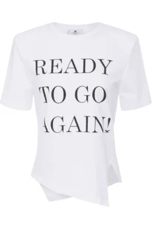 Elisabetta Franchi Mujer, Camisetas, Blanco, Talla: L