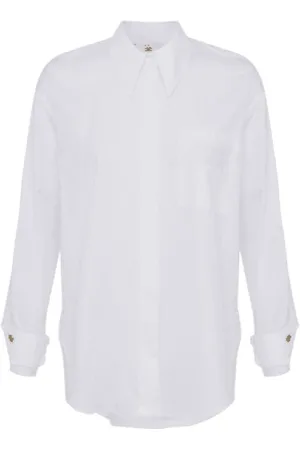 Elisabetta Franchi Mujer, Blusas y Camisas, Blanco, Talla: L