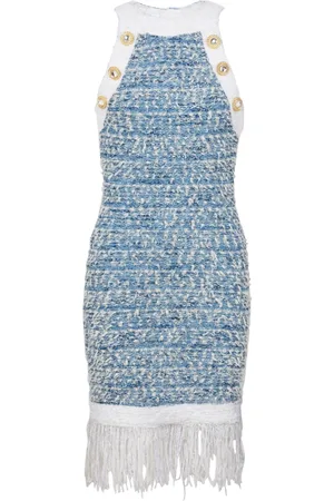 Balmain Mujer, Vestidos, Azul, Talla: L