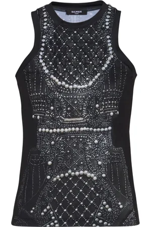Balmain Mujer, Camisetas, Negro, Talla: L