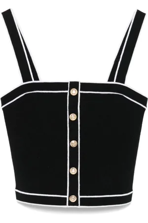 ALICE+OLIVIA Mujer, Camisetas, Negro, Talla: L