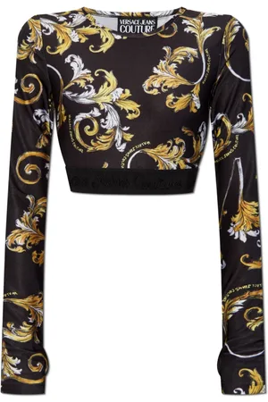 VERSACE Mujer, Camisetas, Negro, Talla: M