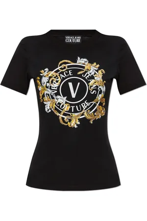VERSACE Mujer, Camisetas, Negro, Talla: M