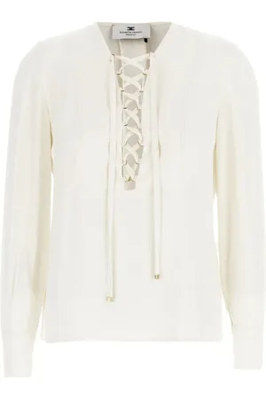 Elisabetta Franchi Mujer, Blusas y Camisas, Blanco, Talla: M