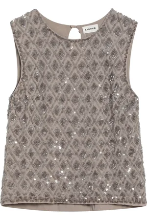 P.A.R.O.S.H. Mujer, Camisetas, Gris, Talla: M