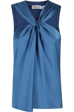 Simkhai Mujer, Camisetas, Azul, Talla: S