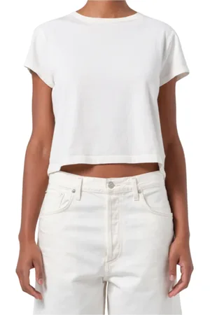 AGOLDE Mujer, Camisetas, Blanco, Talla: L