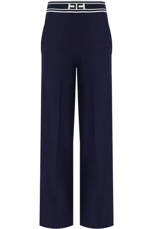 Elisabetta Franchi Mujer, Pantalones, Azul, Talla: L