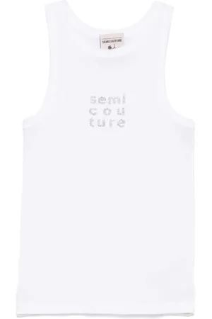 SEMICOUTURE Mujer, Camisetas, Blanco, Talla: M