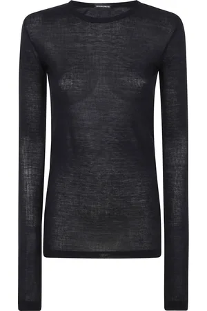 ANN DEMEULEMEESTER Mujer, Camisetas, Negro, Talla: L
