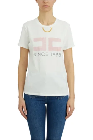 Elisabetta Franchi Mujer, Camisetas, Blanco, Talla: M