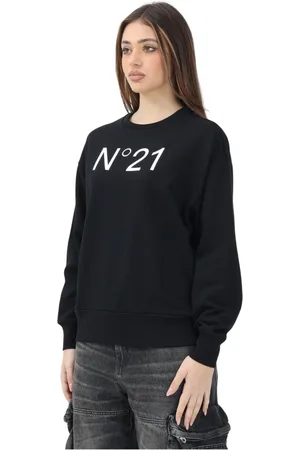 Nº21 Mujer, Sudaderas, Negro, Talla: L
