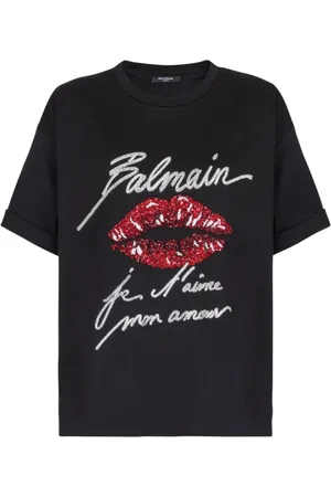 Balmain Mujer, Camisetas, Negro, Talla: M