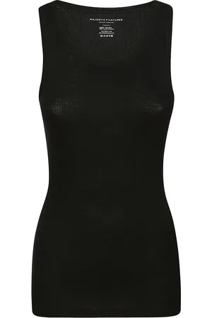 Majestic Mujer, Camisetas, Negro, Talla: S
