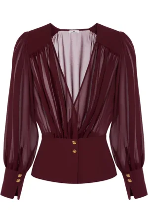 Elisabetta Franchi Mujer, Blusas y Camisas, Rojo, Talla: S