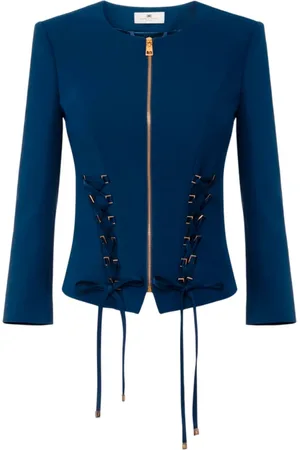Elisabetta Franchi Mujer, Chaquetas, Azul, Talla: L