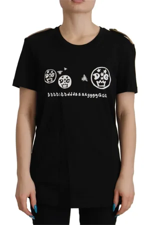 Dolce & Gabbana Mujer, Camisetas, Negro, Talla: S