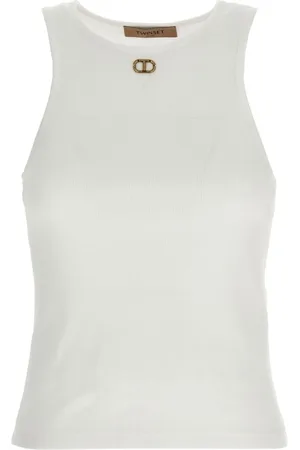 Twin-Set Mujer, Camisetas, Blanco, Talla: M