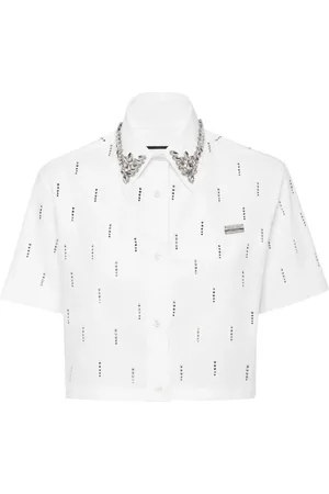 Philipp Plein Mujer, Blusas y Camisas, Blanco, Talla: L
