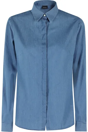 FAY Mujer, Blusas y Camisas, Azul, Talla: S