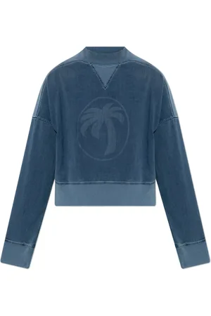 Palm Angels Mujer, Sudaderas, Azul, Talla: L