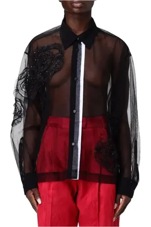 Des Phemmes Mujer, Blusas y Camisas, Negro, Talla: M