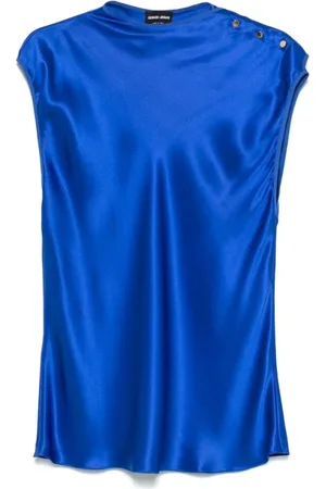 Giorgio Armani Mujer, Camisetas, Azul, Talla: S