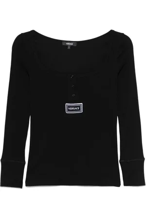 VERSACE Mujer, Camisetas, Negro, Talla: L
