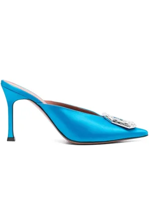 Amina Muaddi Mujer, Zapatos, Azul, Talla: 36 EU
