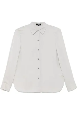 THEORY Mujer, Blusas y Camisas, Gris, Talla: M