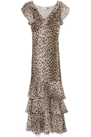 RIXO London Mujer, Vestidos, Marrón, Talla: L