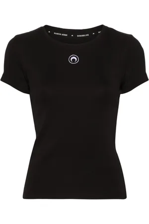 Marine Serre Mujer, Camisetas, Negro, Talla: S