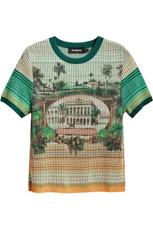 Desigual Mujer, Camisetas, Verde, Talla: S