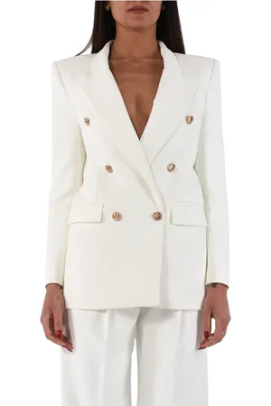 Elisabetta Franchi Mujer, Chaquetas, Blanco, Talla: S