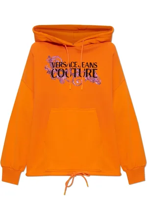 VERSACE Mujer, Sudaderas, Naranja, Talla: M