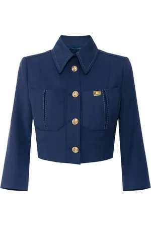 Elisabetta Franchi Mujer, Chaquetas, Azul, Talla: S