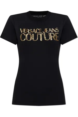 VERSACE Mujer, Camisetas, Negro, Talla: L