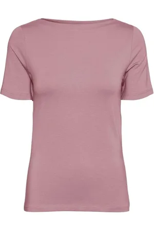 VERO MODA Mujer, Camisetas, Rosa, Talla: L